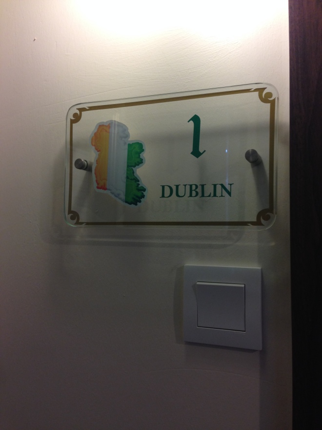 Our room was called Dublin so nice